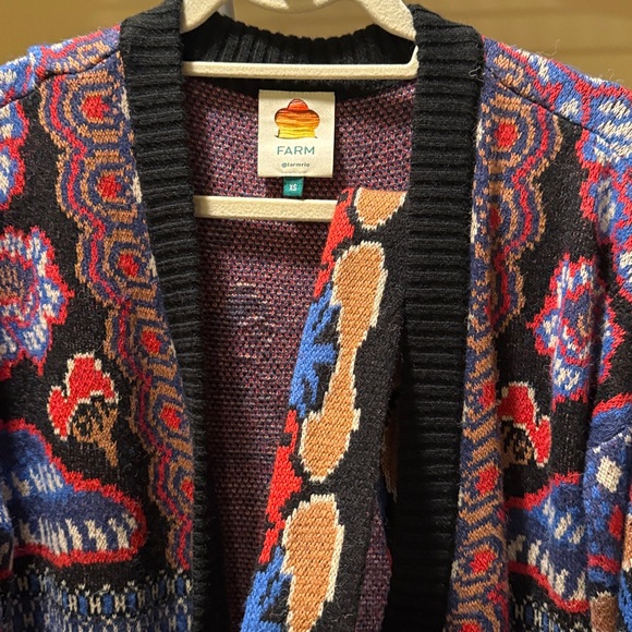 NWOT Farm Rio Black Ainika Maxi Cardigan - Picture 9 of 9